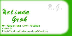 melinda groh business card